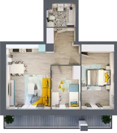 3 pokoje, mieszkanie 55,24 m², piętro 1, oferta nr 31, Apart Warszawska, Białystok, Piasta II, ul. Warszawska/ Piastowska