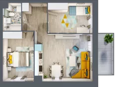 3 pokoje, mieszkanie 51,57 m², piętro 3, oferta nr 67, Apart Warszawska, Białystok, Piasta II, ul. Warszawska/ Piastowska