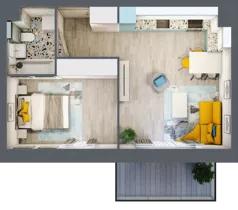 2 pokoje, mieszkanie 39,72 m², piętro 4, oferta nr 28, Apart Warszawska, Białystok, Piasta II, ul. Warszawska/ Piastowska