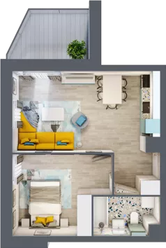 2 pokoje, mieszkanie 39,75 m², piętro 2, oferta nr 9, Apart Warszawska, Białystok, Piasta II, ul. Warszawska/ Piastowska