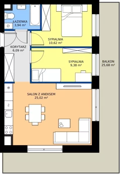 3 pokoje, mieszkanie 55,05 m², parter, oferta nr 18, Urok Jagienki bud B1, Białystok, Sienkiewicza, ul. Jagienki/ Chmielna