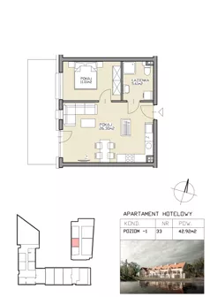 2 pokoje, apartament 42,92 m², przyziemie, oferta nr 33, Apartamenty Zdrój, Supraśl, ul. Stanisława Konarskiego