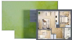 3 pokoje, mieszkanie 61,15 m², parter, oferta nr C5, Enklawa Natury, Łódź, Polesie, Lublinek-Pienista, ul. Pienista 80
