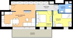 3 pokoje, mieszkanie 63,00 m², piętro 3, oferta nr E59, Enklawa Natury etap II, Łódź, Polesie, Lublinek-Pienista, ul. Pienista 80