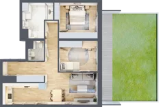 3 pokoje, mieszkanie 72,13 m², parter, oferta nr B/29, Dworzysko Park, Rzeszów, Przybyszówka, ul. Technologiczna