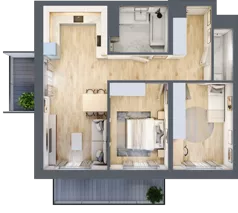 3 pokoje, mieszkanie 66,34 m², piętro 1, oferta nr D/11, Dworzysko Park, Rzeszów, Przybyszówka, ul. Technologiczna