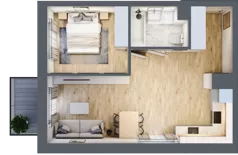 2 pokoje, mieszkanie 46,95 m², piętro 2, oferta nr D/20, Dworzysko Park, Rzeszów, Przybyszówka, ul. Technologiczna