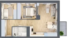 3 pokoje, mieszkanie 56,99 m², piętro 3, oferta nr D/24, Dworzysko Park, Rzeszów, Przybyszówka, ul. Technologiczna