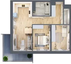 3 pokoje, mieszkanie 66,34 m², piętro 3, oferta nr D/28, Dworzysko Park, Rzeszów, Przybyszówka, ul. Technologiczna