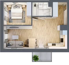 2 pokoje, mieszkanie 46,95 m², piętro 3, oferta nr D/29, Dworzysko Park, Rzeszów, Przybyszówka, ul. Technologiczna