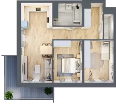 3 pokoje, mieszkanie 66,46 m², piętro 4, oferta nr D/37, Dworzysko Park, Rzeszów, Przybyszówka, ul. Technologiczna