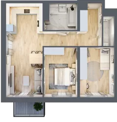 3 pokoje, mieszkanie 66,38 m², piętro 5, oferta nr D/46, Dworzysko Park, Rzeszów, Przybyszówka, ul. Technologiczna