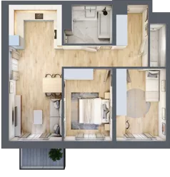3 pokoje, mieszkanie 66,19 m², piętro 6, oferta nr D/55, Dworzysko Park, Rzeszów, Przybyszówka, ul. Technologiczna
