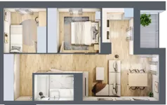 3 pokoje, mieszkanie 51,87 m², piętro 7, oferta nr D/59, Dworzysko Park, Rzeszów, Przybyszówka, ul. Technologiczna
