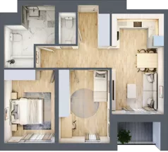 3 pokoje, mieszkanie 60,18 m², piętro 7, oferta nr D/62, Dworzysko Park, Rzeszów, Przybyszówka, ul. Technologiczna