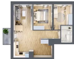3 pokoje, mieszkanie 63,11 m², piętro 7, oferta nr D/64, Dworzysko Park, Rzeszów, Przybyszówka, ul. Technologiczna