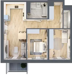 3 pokoje, mieszkanie 66,46 m², piętro 8, oferta nr D/71, Dworzysko Park, Rzeszów, Przybyszówka, ul. Technologiczna
