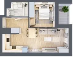 2 pokoje, mieszkanie 39,23 m², piętro 11, oferta nr D/88, Dworzysko Park, Rzeszów, Przybyszówka, ul. Technologiczna
