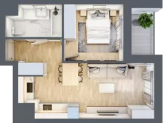 2 pokoje, mieszkanie 37,90 m², piętro 14, oferta nr D/99, Dworzysko Park, Rzeszów, Przybyszówka, ul. Technologiczna