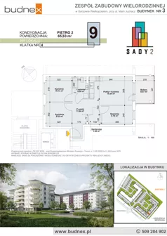 3 pokoje, mieszkanie 65,63 m², piętro 2, oferta nr 4/M9, Sady II Bud. 3, Gorzów Wielkopolski, ul. Marii Juchacz