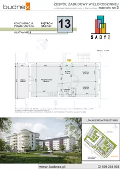 3 pokoje, mieszkanie 65,37 m², piętro 4, oferta nr 5/M13, Sady II Bud. 3, Gorzów Wielkopolski, ul. Marii Juchacz