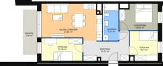 3 pokoje, mieszkanie 69,77 m², piętro 4, oferta nr A3.6.5, Sedina Apartamenty - Etap I, Szczecin, Śródmieście, Międzyodrze-Wyspa Pucka, ul. Maklerska