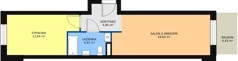 2 pokoje, mieszkanie 42,86 m², piętro 1, oferta nr 2/M12, Cukrownia Apartamenty - Etap III, Szczecin, Zachód, Gumieńce, ul. Floriana Krygiera