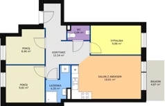 4 pokoje, mieszkanie 66,63 m², parter, oferta nr 3/M4, Cukrownia Apartamenty - Etap III, Szczecin, Zachód, Gumieńce, ul. Floriana Krygiera