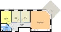 4 pokoje, mieszkanie 71,64 m², piętro 1, oferta nr 1/M7, Osiedle Europejskie - Budynek 19, Gorzów Wielkopolski, Plac Unii Europejskiej 4A-D
