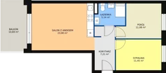 3 pokoje, mieszkanie 58,78 m², parter, oferta nr 3/M3, Osiedle Europejskie - Budynek 19, Gorzów Wielkopolski, Plac Unii Europejskiej 4A-D