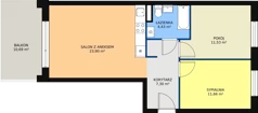 3 pokoje, mieszkanie 58,82 m², piętro 1, oferta nr 3/M6, Osiedle Europejskie - Budynek 19, Gorzów Wielkopolski, Plac Unii Europejskiej 4A-D