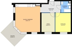 3 pokoje, mieszkanie 64,77 m², parter, oferta nr 7/M3, Osiedle Europejskie - Budynek 19, Gorzów Wielkopolski, Plac Unii Europejskiej 4A-D