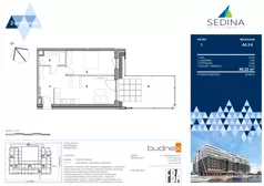2 pokoje, apartament 49,24 m², piętro 1, oferta nr A5.3.6, Sedina Apartamenty - Etap I, Szczecin, Śródmieście, Międzyodrze-Wyspa Pucka, ul. Maklerska