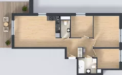 4 pokoje, mieszkanie 76,88 m², piętro 1, oferta nr D/4, Kusocińskiego budynek B, Gdańsk, Piecki-Migowo, Morena, ul. Kusocińskiego