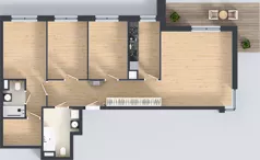 4 pokoje, mieszkanie 99,75 m², piętro 4, oferta nr F/118, Kusocińskiego budynek B, Gdańsk, Piecki-Migowo, Morena, ul. Kusocińskiego