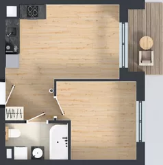 2 pokoje, mieszkanie 34,94 m², piętro 7, oferta nr F/148, Kusocińskiego budynek B, Gdańsk, Piecki-Migowo, Morena, ul. Kusocińskiego