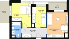 3 pokoje, mieszkanie 54,36 m², piętro 5, oferta nr 21, Sadyba Spot, Warszawa, Mokotów, Sadyba, ul. Powsińska / Św. Bonifacego