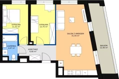 3 pokoje, mieszkanie 66,98 m², piętro 2, oferta nr 59, Sadyba Spot, Warszawa, Mokotów, Sadyba, ul. Powsińska / Św. Bonifacego