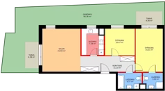 3 pokoje, mieszkanie 74,49 m², parter, oferta nr A/07, Osiedle Kusocińskiego budynek A, Gdańsk, Piecki-Migowo, Morena, ul. Kusocińskiego