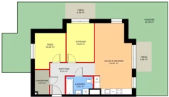 3 pokoje, mieszkanie 61,64 m², parter, oferta nr C/89, Osiedle Kusocińskiego budynek A, Gdańsk, Piecki-Migowo, Morena, ul. Kusocińskiego