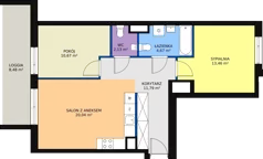 3 pokoje, mieszkanie 63,01 m², piętro 2, oferta nr 4A/25, Osiedle Idea, Radom, Wacyn, ul. LIstopadowa