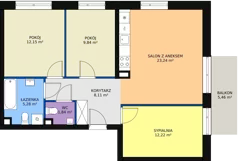4 pokoje, mieszkanie 72,77 m², parter, oferta nr 4A/59, Osiedle Idea, Radom, Wacyn, ul. LIstopadowa