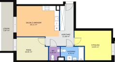 3 pokoje, mieszkanie 63,99 m², piętro 1, oferta nr 4A/63, Osiedle Idea, Radom, Wacyn, ul. Listopadowa