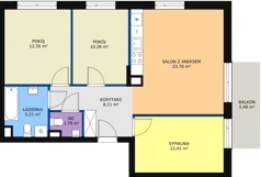 4 pokoje, mieszkanie 74,05 m², piętro 1, oferta nr 4A/68, Osiedle Idea, Radom, Wacyn, ul. LIstopadowa