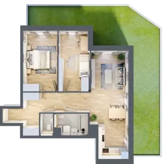 3 pokoje, mieszkanie 69,13 m², parter, oferta nr A/2, Impuls Marywilska, Warszawa, Białołęka, Żerań, ul. Marywilska 73