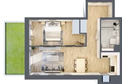 2 pokoje, mieszkanie 46,35 m², parter, oferta nr A/3, Impuls Marywilska, Warszawa, Białołęka, Żerań, ul. Marywilska 73