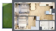 2 pokoje, mieszkanie 39,19 m², parter, oferta nr A/7, Impuls Marywilska, Warszawa, Białołęka, Żerań, ul. Marywilska 73