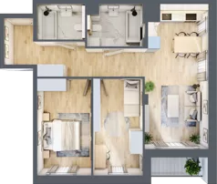 3 pokoje, mieszkanie 67,52 m², piętro 1, oferta nr A/19, Impuls Marywilska, Warszawa, Białołęka, Żerań, ul. Marywilska 73