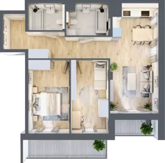 3 pokoje, mieszkanie 67,52 m², piętro 3, oferta nr A/41, Impuls Marywilska, Warszawa, Białołęka, Żerań, ul. Marywilska 73