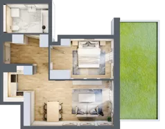 2 pokoje, mieszkanie 46,15 m², parter, oferta nr B/64, Impuls Marywilska, Warszawa, Białołęka, Żerań, ul. Marywilska 73